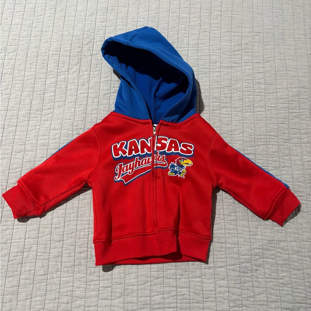 Pro Edge Kids Red and Blue Kansas Hoodie
